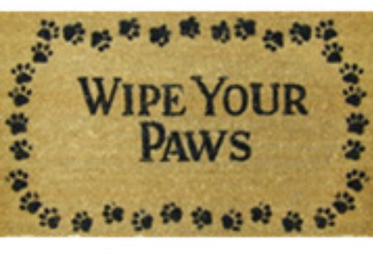 “Wipe Your Paws” Doormat 18”x30”