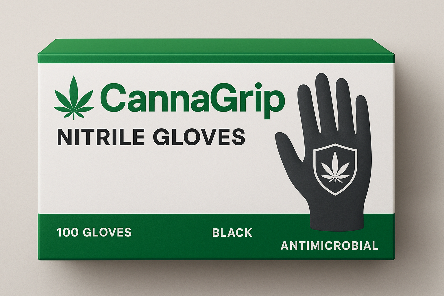 CannaGrip Nitrile Gloves - Black medium (100)