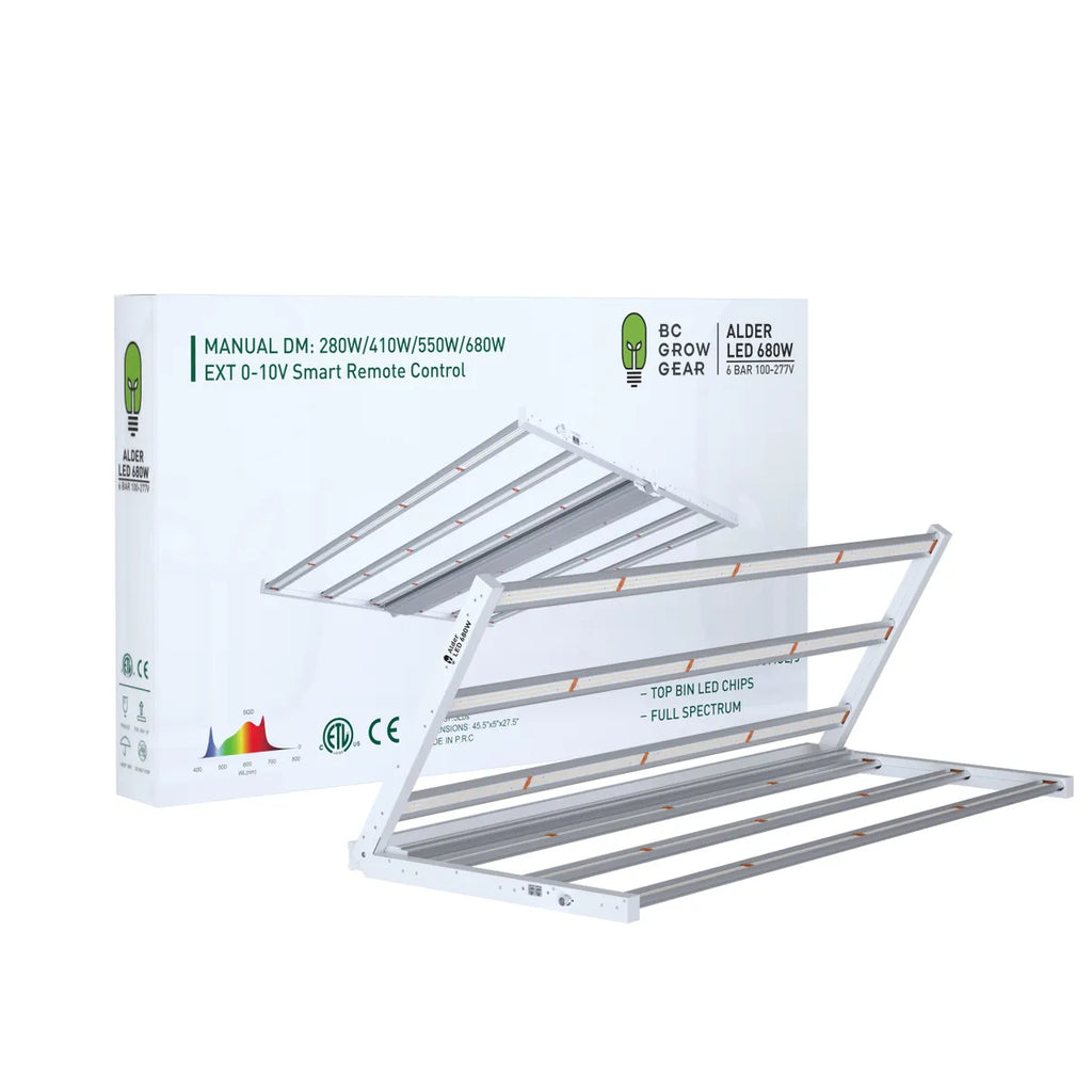 🌱 ALDER LED 680W — 6-Bar Commercial Full-Spectrum Grow Light