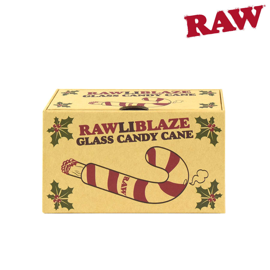 🎄 RAWLIBLAZE Glass Candy Cane Cone Holder – Limited Holiday Edition