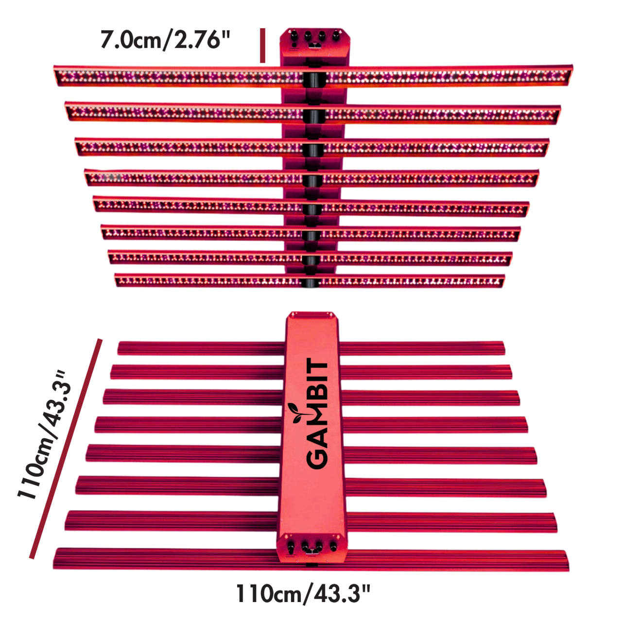 GG 900W 4-Channel Bar Light With Adjustable Spectrum - 5x5 Coverage