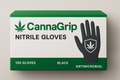 CannaGrip Nitrile Gloves - Black medium (100)