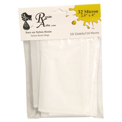 ROSIN ARTS NYLON ROSIN BAGS 2.5'' X 4'' 32 MICRONS (10)
