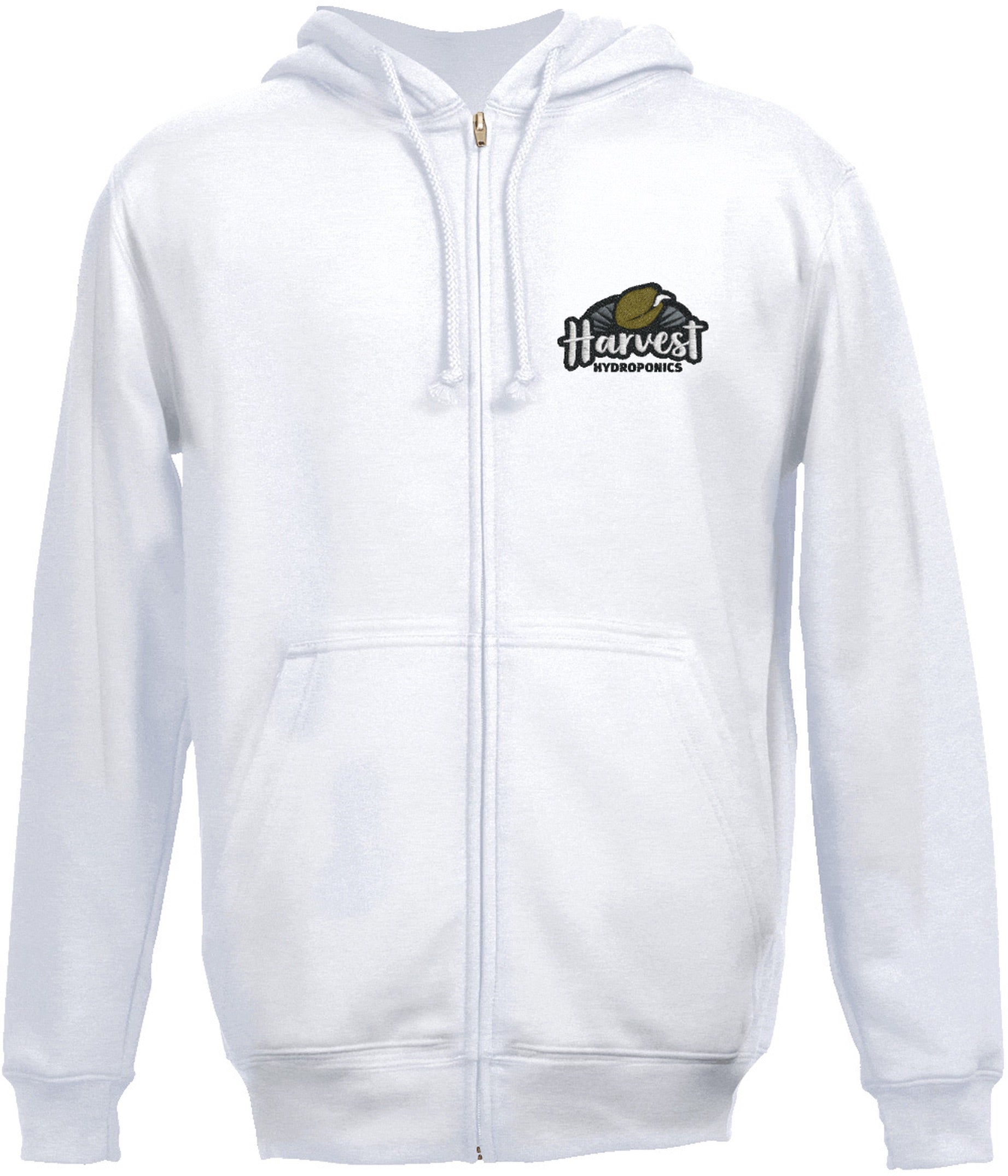 Collectible White Hoodie Harvest Hydro swag