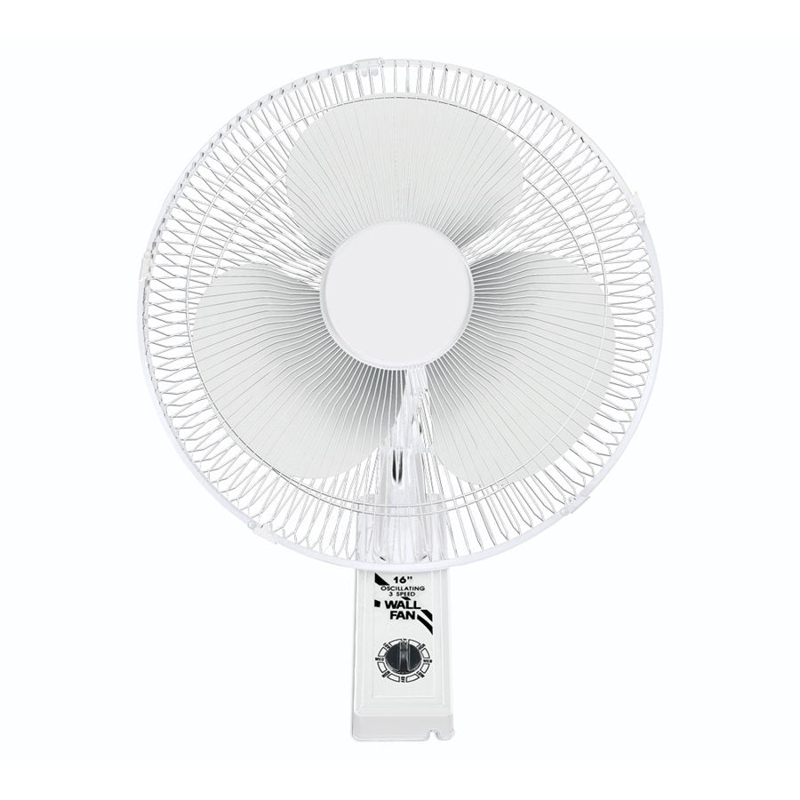 WINDMAKER 16" WALL-MOUNT OSCILLATING 3-SPEED FAN 120V 60W